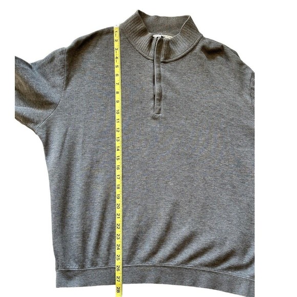Cutter & Buck Sweater Men’s Size Large Gray 1/4 Zip Pullover 100% Cotton - Picture 10 of 11
